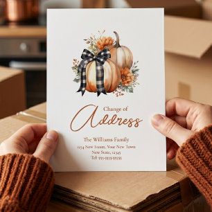 Carte Postale Changement d'adresse d'automne    Annonce de démén