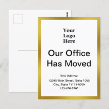 Changement d'adresse d'entreprise Modèle Gold et W