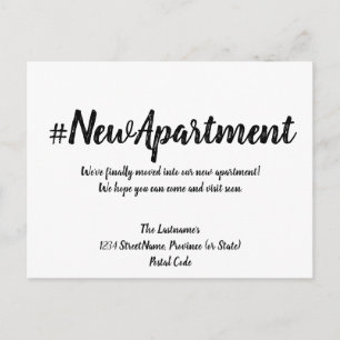 Carte Postale Changement d'adresse d'un nouvel appartement