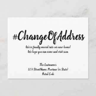 Carte Postale Changement d'adresse minimaliste moderne