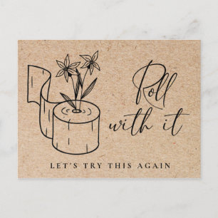 Carte Postale Changement de date de report de l'événement d'annu