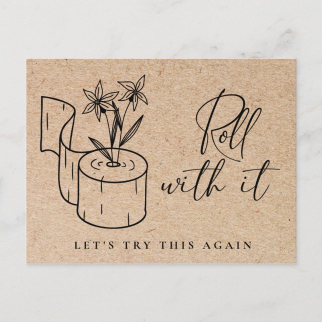 Carte Postale Changement de date Événement reporté annulé (Devant)