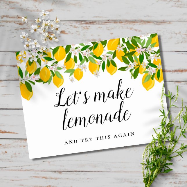 Carte Postale Changement de date reporté Annulé Événement Citron (Créateur téléchargé)