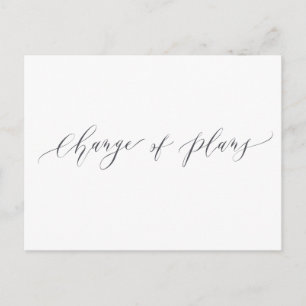 Carte Postale Changement de plan mariage verdure report