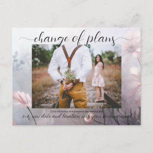 Carte Postale Changement de plans 2 Marguerites roses