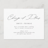 Changement de Plans Minimaliste Moderne Script