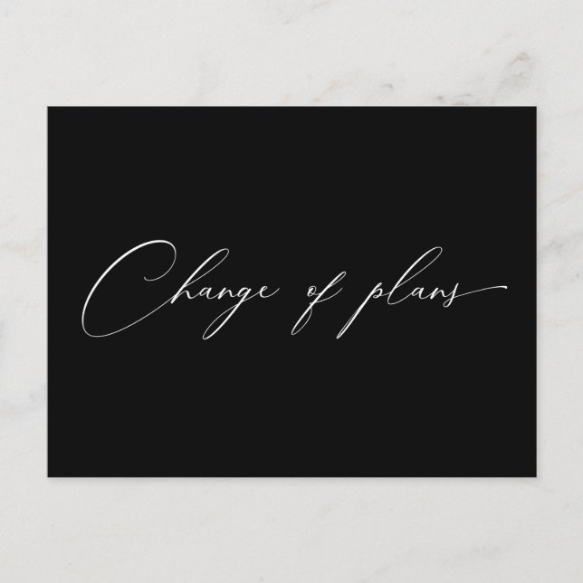 Carte Postale changement de script très élégant mariage de plans (Devant)