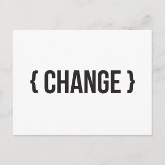 Carte Postale Changement - Emballé - Noir et Blanc