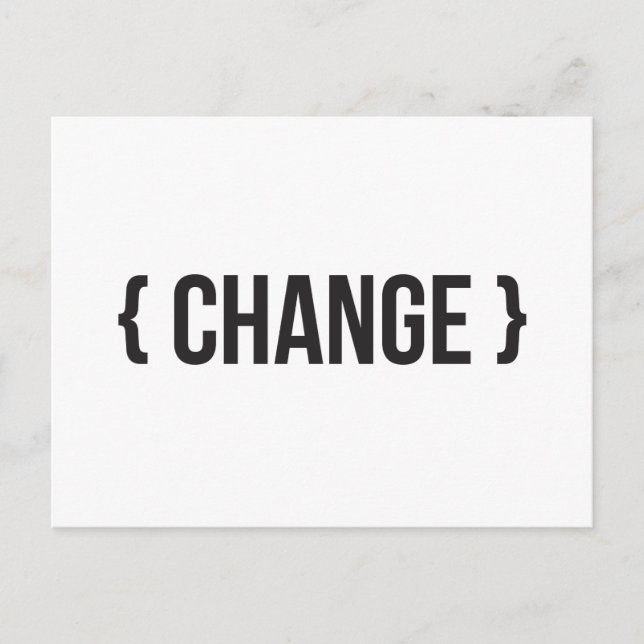 Carte Postale Changement - Emballé - Noir et Blanc (Devant)