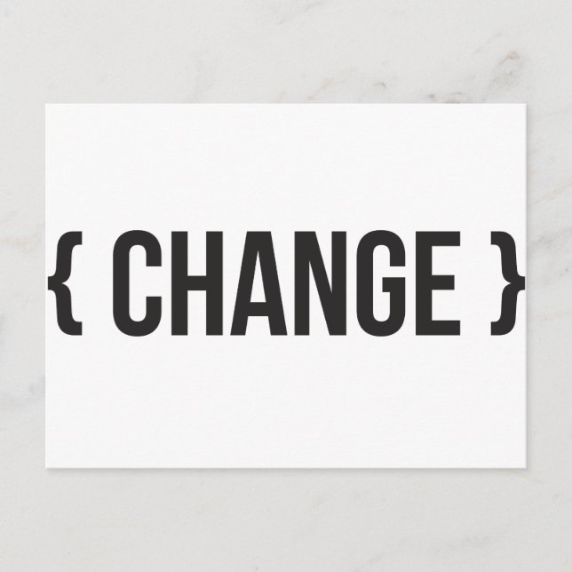 Carte Postale Changement - Emballé - Noir et Blanc (Devant)