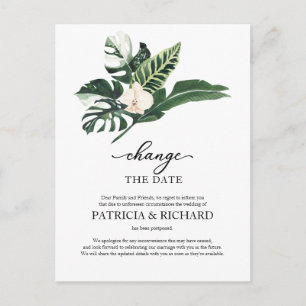 Carte Postale Changement Tropical Report De Date De Mariage
