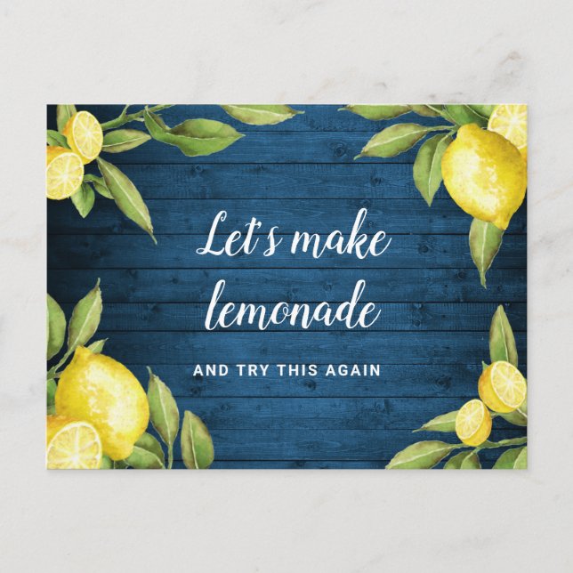 Carte Postale Changer la date de l'événement reporté aux citrons (Devant)