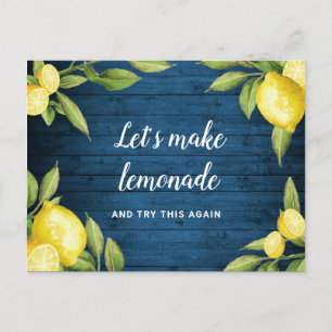 Carte Postale Changer la date Événement annulé Reporté Lemons