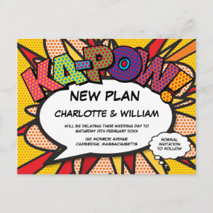 Carte Postale Changer la date Modern Comic Book Fun