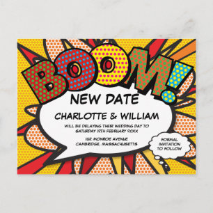 Carte Postale Changer la date Nouvelle date Moderne Amusant Band