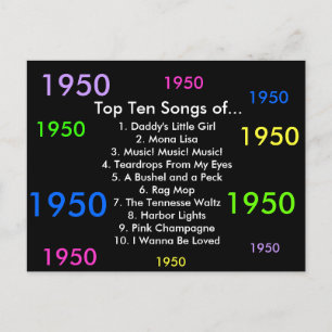 Carte Postale Chansons 1950