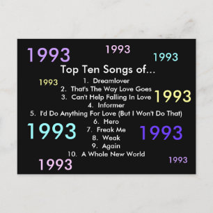 Carte Postale Chansons 1993
