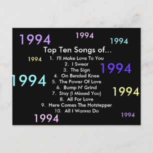 Carte Postale Chansons 1994