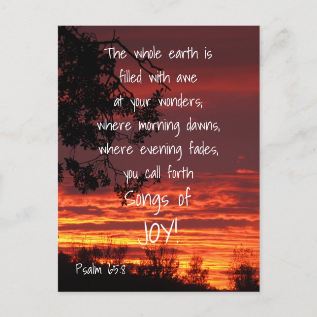 Carte Postale Chansons de Joy Bible Verse Postcard (Devant)