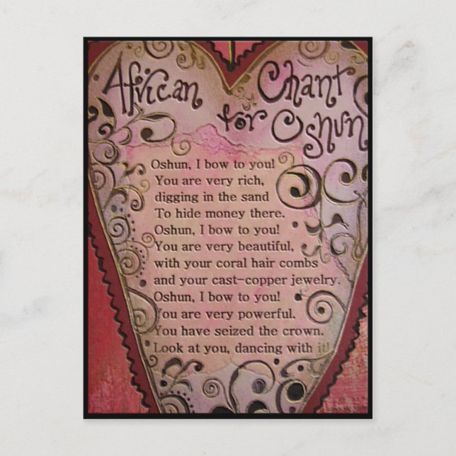 Carte Postale Chant africain pour Oshun (Devant)