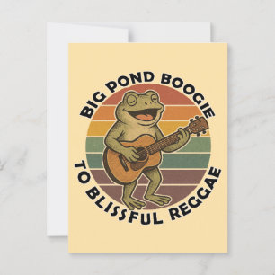 Carte Postale chant drôle de grenouille