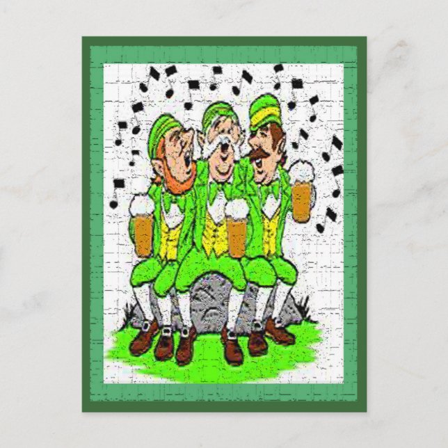 Carte Postale Chantant Irlandais (Devant)