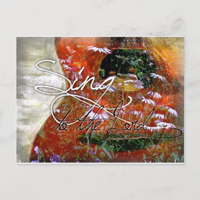 Carte Postale chanter au Seigneur (Devant)