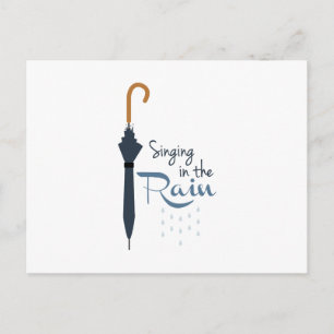 Carte Postale Chanter dans la pluie