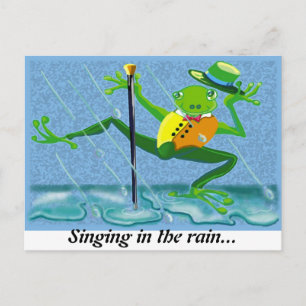Carte Postale Chanter sous la pluie...