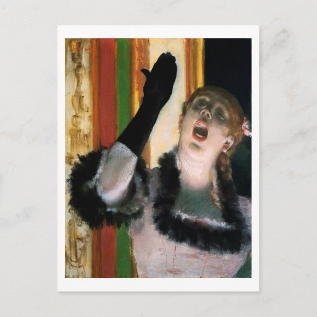 Carte Postale Chanteur avec un Glove, Edgar Degas (Devant)