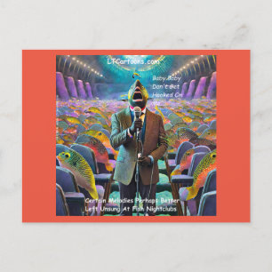 Carte Postale Chanteur de la boîte de nuit Rick London Fish Comi