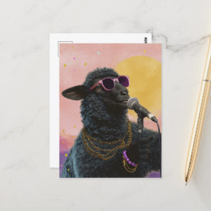 Carte Postale Chanteur de mouton noir