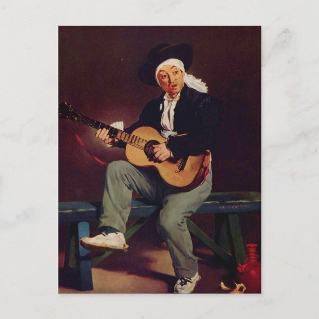 Carte Postale Chanteur espagnol - Edouard Manet (Devant)