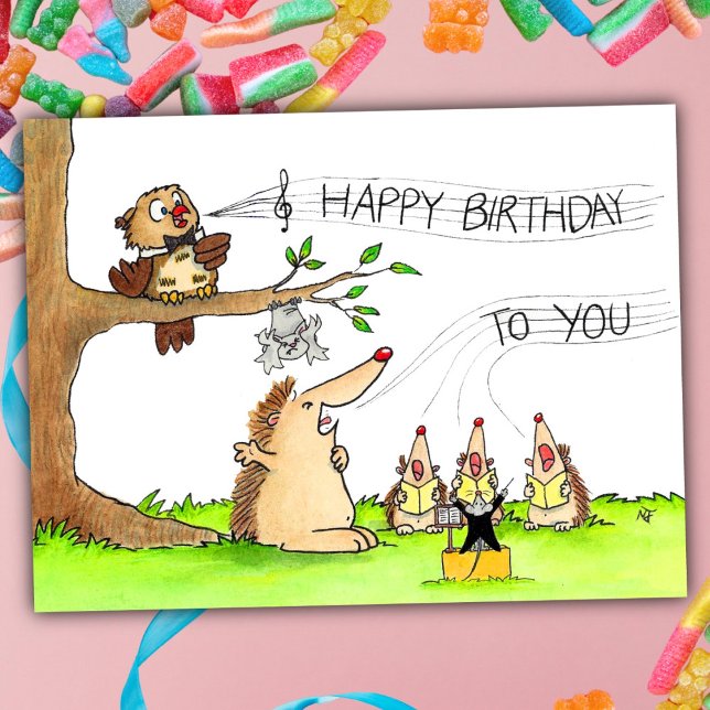 Carte Postale Chanteurs d'anniversaire (Créateur téléchargé)