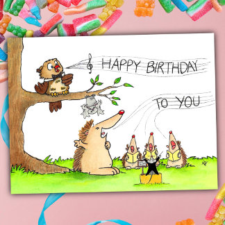 Carte Postale Chanteurs Joyeux Anniversaire