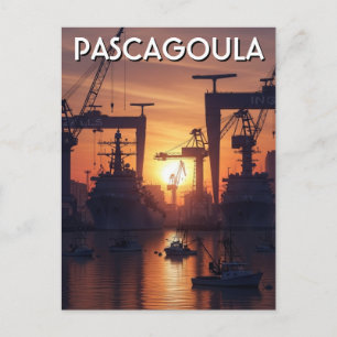 Carte Postale Chantier naval Ingalls Pascagoula Mississippi