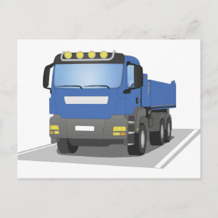 Carte Postale Chantiers bleus Camions