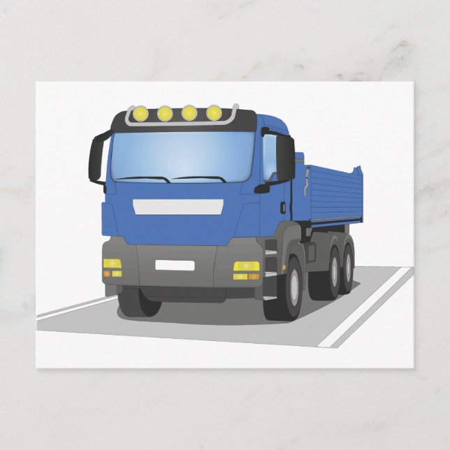 Carte Postale Chantiers bleus Camions (Devant)