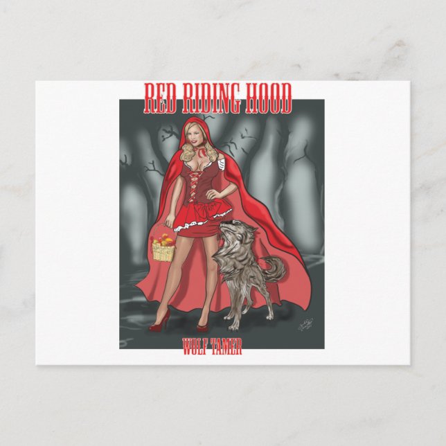 Carte Postale Chapeau rouge - Wolf Tamer (Devant)