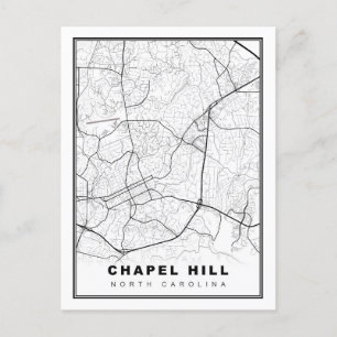 Carte Postale Chapel Hill Map