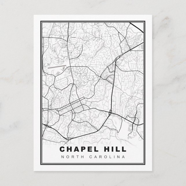 Carte Postale Chapel Hill Map (Devant)