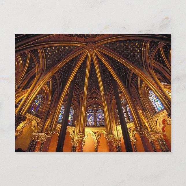 Carte Postale Chapelle basse de La Sainte-Chapelle, Paris, (Devant)