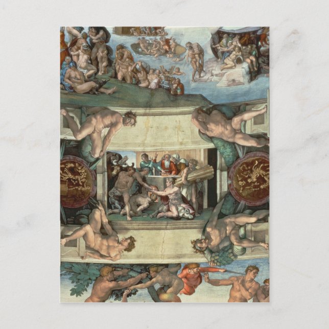 Carte Postale Chapelle Sixtine Plafond (Devant)