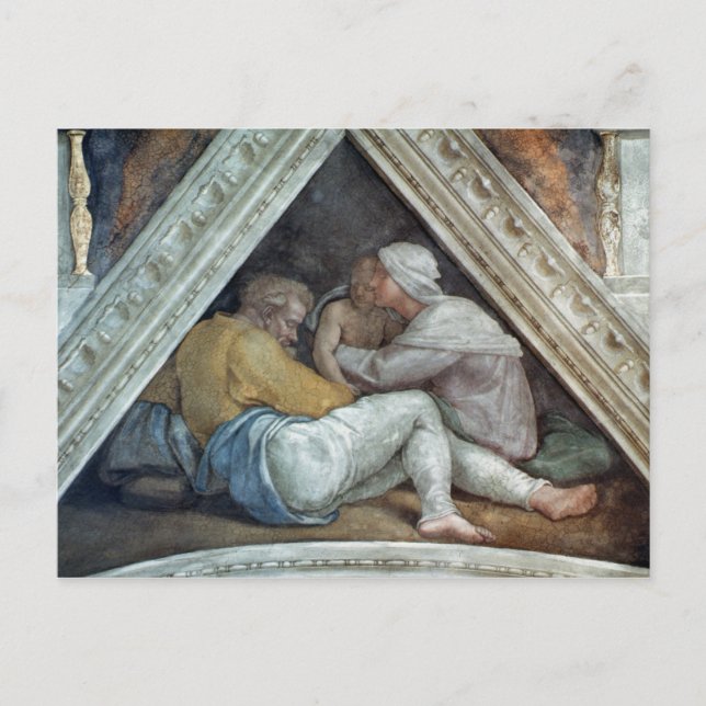 Carte Postale Chapelle Sixtine Plafond : Les ancêtres du Christ (Devant)