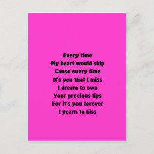 Carte Postale Chaque fois que mon coeur saute