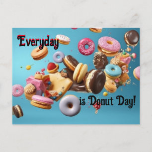 Carte Postale Chaque jour est le jour du donut !
