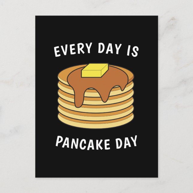 Carte Postale Chaque Jour Est Pancake Day Sirop D'Érable Et Beur (Devant)