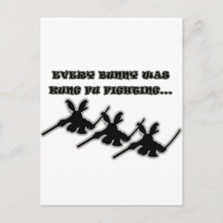 Carte Postale Chaque lapin était un kung fu qui se battait...