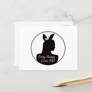 Carte Postale Chaque Lapin M'aime ! Fille Lapin