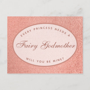 Carte Postale Chaque princesse a besoin d'une fée marraine Rose 